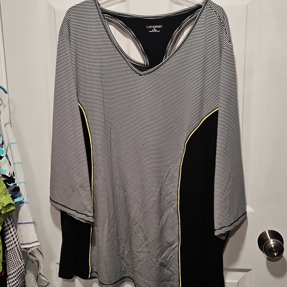 Catherine's Striped Black and White Activewear
